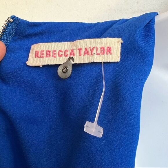 Rebecca Taylor Royal Blue Dodger Blue cap sleeve Dress size 0 - Picture 7 of 7